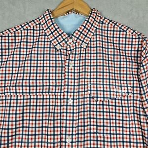 Huk Tide Point Shirt Men’s XL Fishing Long Sleeve Button Down Breathable Plaid